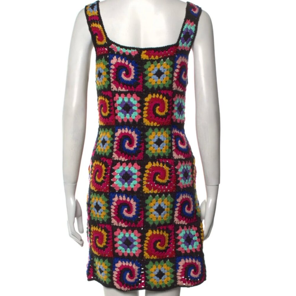 STAUD - Psychedelic Cotton Crochet Dress - Size M - Picture 2 of 3